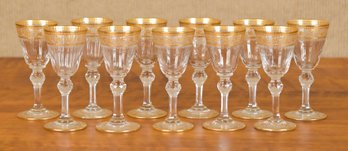 Vintage St. Louis Crystal Cordial Glasses, Set Of 11 (CTF20)