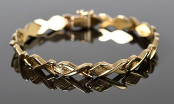 14k Gold Aurafin 'Fish' Bracelet (CTF10)