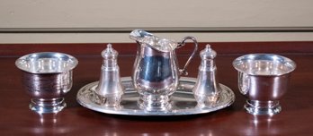 Sterling Creamer Sugar And Tray (CTF10)