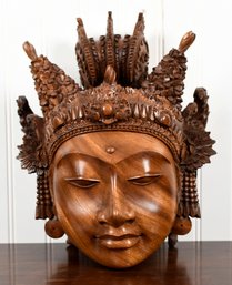 Vintage Balinese Carved Hardwood Mask (CTF10)
