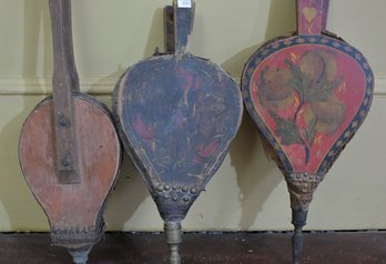 Three Antique Painted Bellows (CTF10)