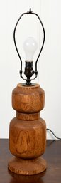 Vintage Turned Wooden Lamp (CTF10)