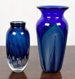 Two Vintage Art Glass Vases (CTF10)