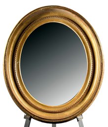 Antique Oval Gilt Wall Mirror (CTF10)