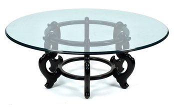 Chinese Wood And Glass Coffee Table (CTF20)