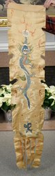 Vintage Chinese Dragon Embroidery On Silk (CTF10)