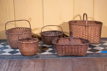 Antique Splint Baskets, 5pcs (CTF20)