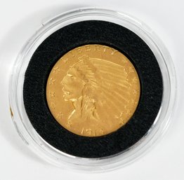 1913 $2 1/2 Dollar Indian Gold Piece (CTF10)