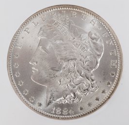 1884-CC Morgan Silver Dollar (CTF10)