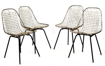 Four Vintage Attrib. Bertoia Steel Chairs (CTF30)
