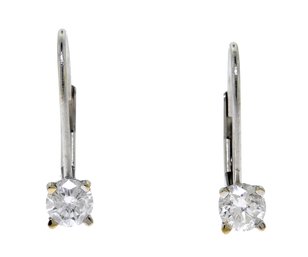 14K Diamond Leverback Earrings (CTF10)