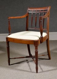 19th C. Carved Mahogany Federal Arm Chair (CTF20)