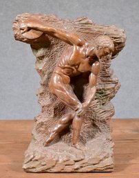 Vintage Plaster Sculpture, The Discus Thrower (CTF10)