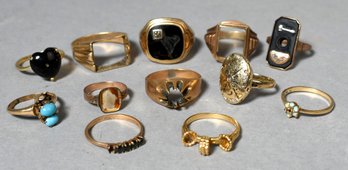 10k Gold Rings And Ring Settings, 12pcs (CTF10)
