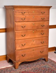 Antique Maple Five Drawer Tall Chest (CTF30)