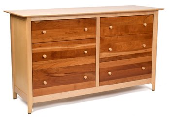 Copland Furniture Maple And Cherry Double Dresser (CTF30)