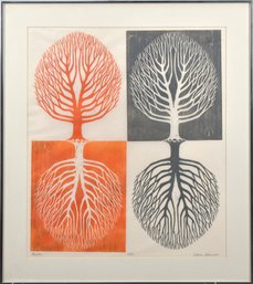 Vintage Sabra Johnson (Field) Woodblock Print, Maples (CTF20)