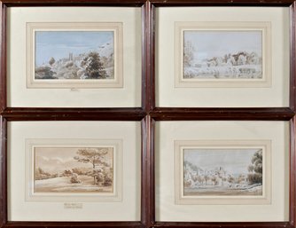 Four 19th C. Watercolors By I.T. Selwin (CTF10)