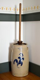 Antique Burlington VT Stoneware Butter Churn (CTF20)