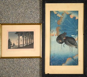 Two Japanese Woodblock Prints Including Hiroshige (CTF10)