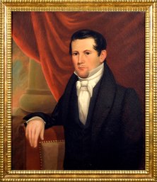 19th C. American School Portrait Of Gentleman (CTF20)