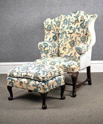 Vintage Wing Chair And Ottoman (CTF20)