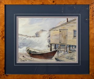 Maurice Day Watercolor, Harbor Scene (CTF10)