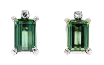 UPDATED -10k Tourmaline And Diamond Earrings (CTF10)
