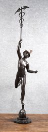 Vintage Bronze Sculpture After Giambologna, Mercury (CTF20)