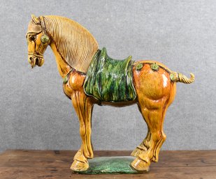 Large Italian Majolica Tang Style Horse (CTF30)