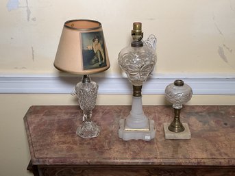 Three Antique Oil Lamps (CTF20)