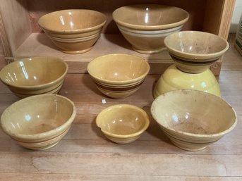 Antique Yellow Ware Bowls, AS IS (CTF20)