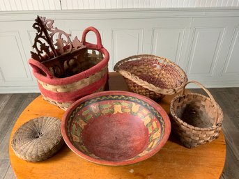 Vintage Baskets And Other, 6pcs (CTF10)