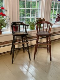 Two 19th C. Childs High Chairs (CTF20)