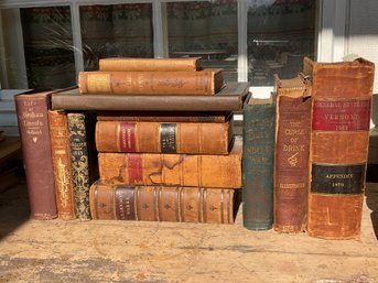 Antique Books, Lincoln, Grant, Vermont And More, 13pcs.  (CTF10)