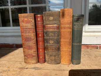 5 Books, Antique Bibles And More  (CTF10)