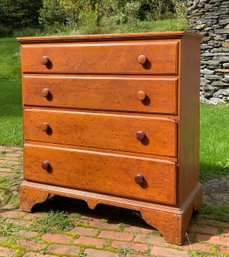 1808 New England Signed Pine Blanket Chest (CTF30)