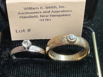 Two 14 K Gold And Diamond Rings (CTF10)