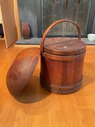 Antique Firkin And Vintage Bowl (CTF10)