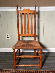 18th C. New Hampshire Bannister Back Side Chair (CTF10)