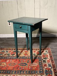 Antique Green Painted One Drawer Stand (CTF10)
