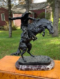 After Frederic Remington Bronze, Bronco Buster  (CTF20)