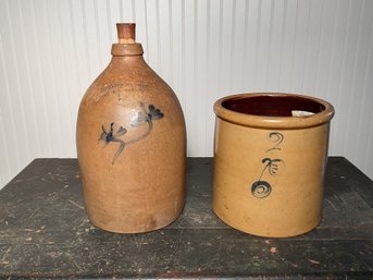 Two Antique Stoneware Vessels (CTF20)