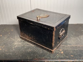 Antique Wells Fargo Iron Strong Box (CTF10)