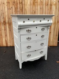 Antique White Painted Tall Chest (CTF20)