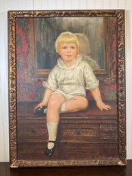 Mary Fairchild Low 1928 Oil Portrait Of A Boy  (CTF20)