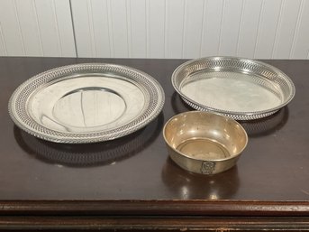 Sterling Plates And Bowl 3pcs., 16 Oz T (cTF10)