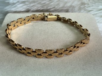 14k Yellow Gold Panther Link Bracelet (CTF10)