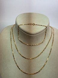 14k Yellow Gold Necklaces &  Bracelet (CTF10)