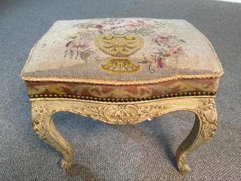 Antique French Style Painted Ottoman (CTF10)